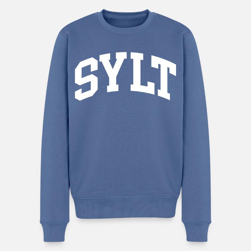 Sylt - Pull Premium bio Homme - bleu pigeon