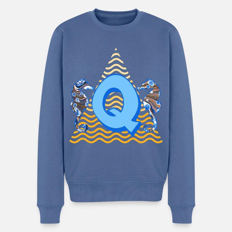 Seahorse E 262 Q - Pull Premium bio Homme - bleu pigeon