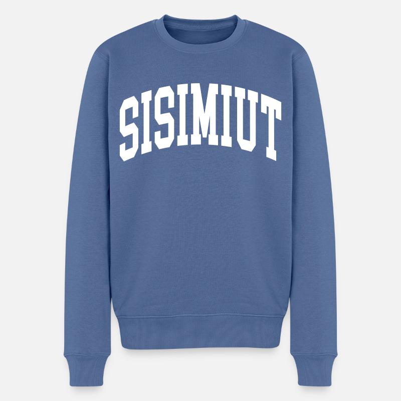 Sisimiut - Männer Premium Bio Pullover - Taubenblau