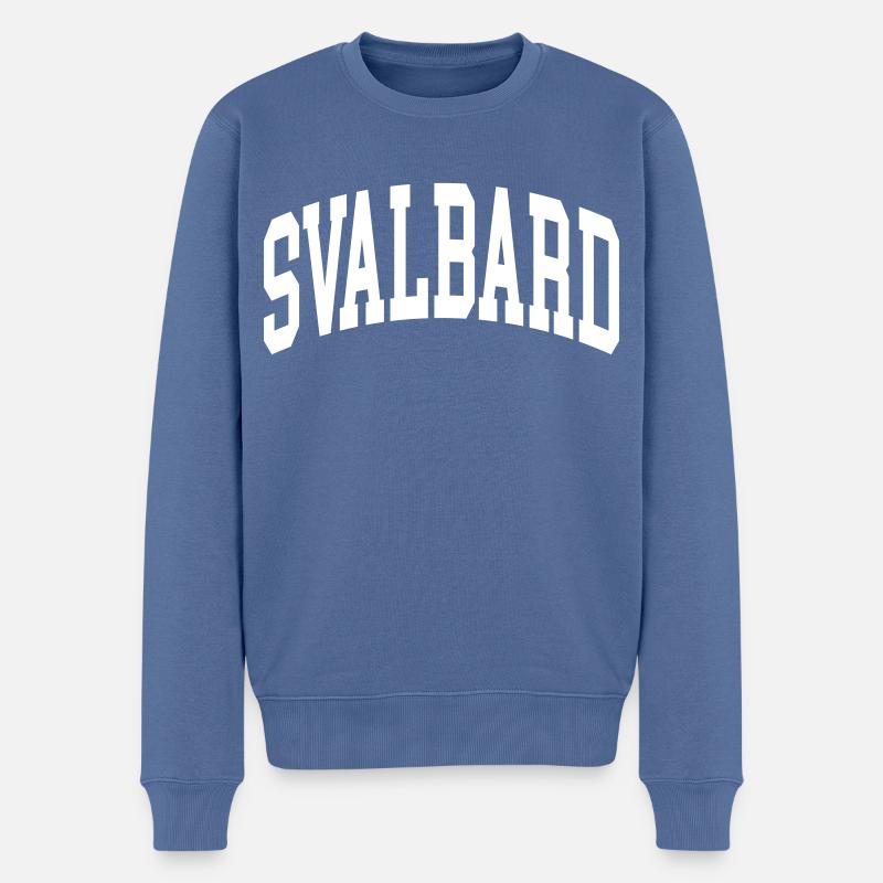 Svalbard - Männer Premium Bio Pullover - Taubenblau