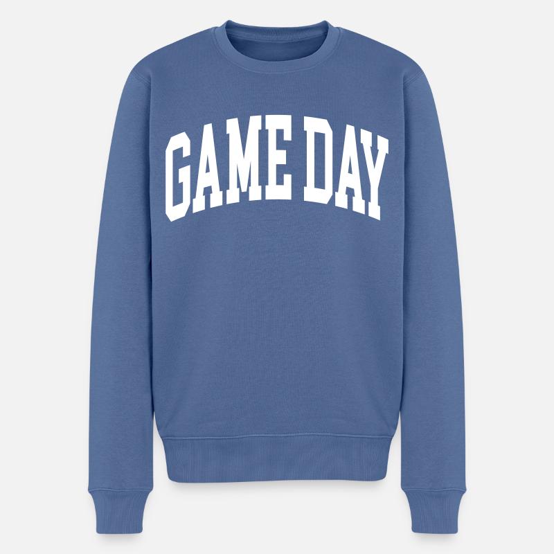 Game Day - Männer Premium Bio Pullover - Taubenblau