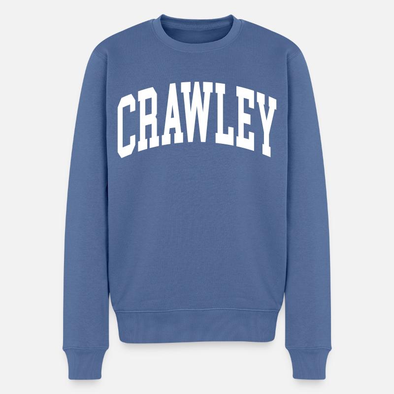 Crawley - Männer Premium Bio Pullover - Taubenblau