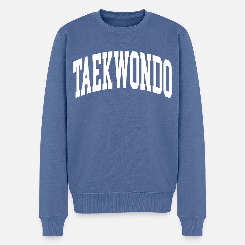 Taekwondo - Männer Premium Bio Pullover - Taubenblau