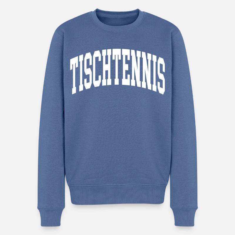 Tischtennis - Männer Premium Bio Pullover - Taubenblau