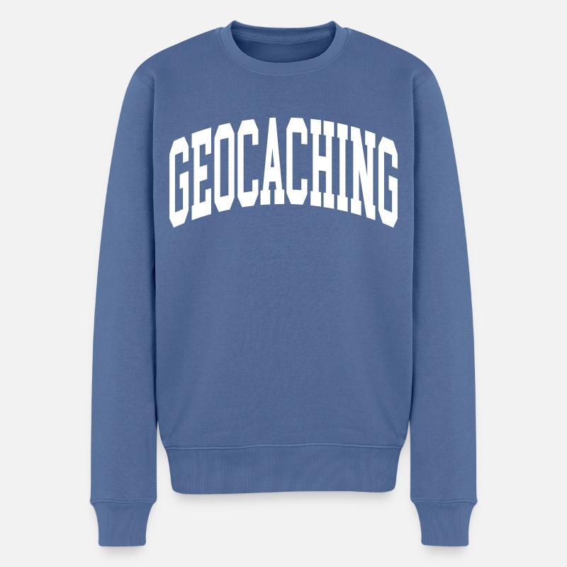 Géocachette - Pull Premium bio Homme - bleu pigeon