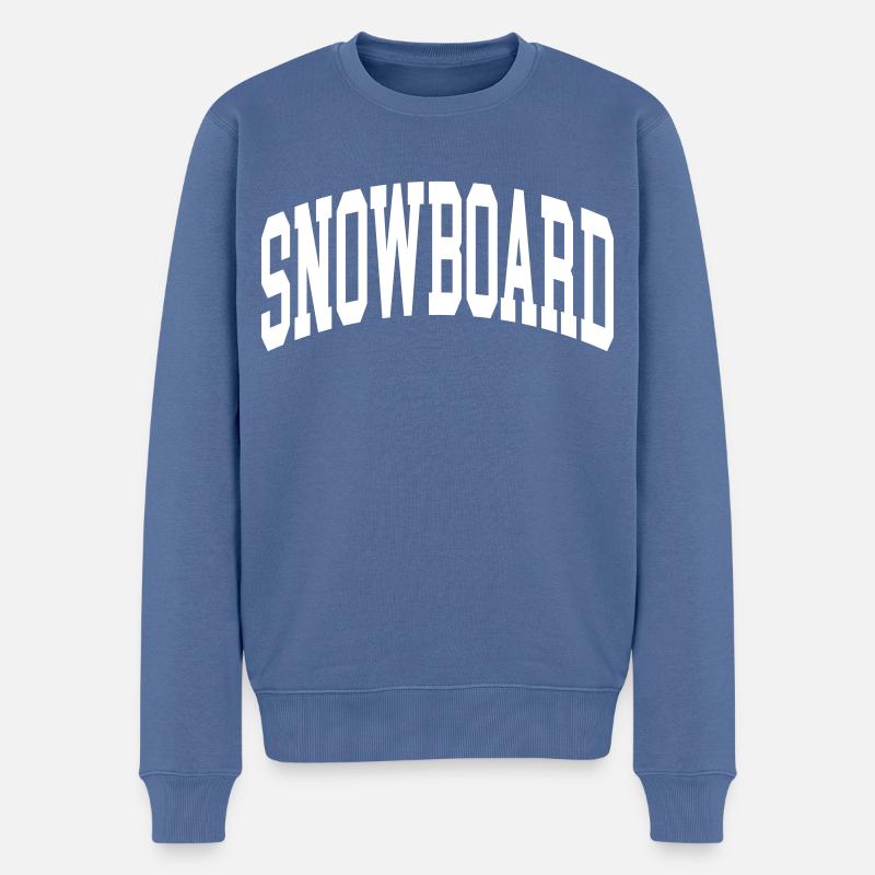 Snowboard - Männer Premium Bio Pullover - Taubenblau