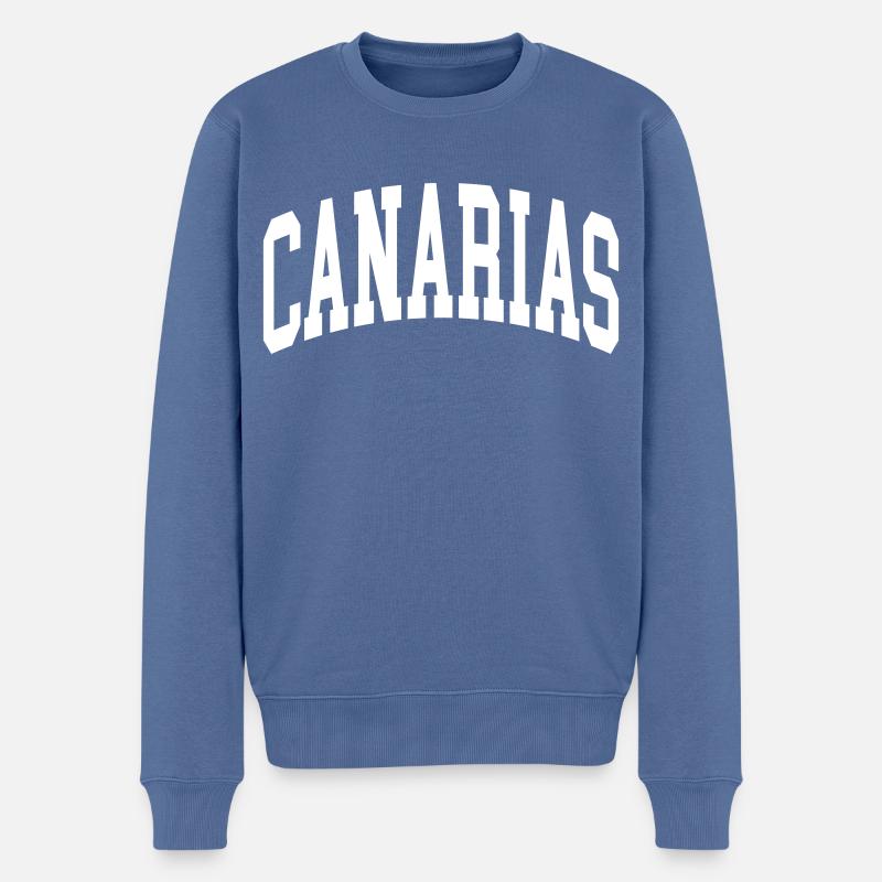 Canarias - Männer Premium Bio Pullover - Taubenblau