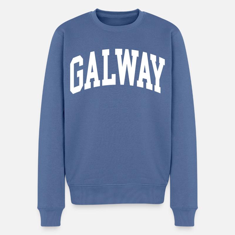 Galway - Männer Premium Bio Pullover - Taubenblau