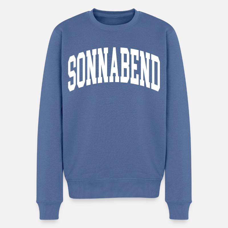 Sonnabend - Männer Premium Bio Pullover - Taubenblau