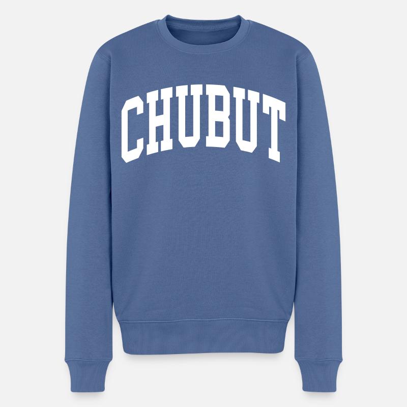 Chubut - Männer Premium Bio Pullover - Taubenblau