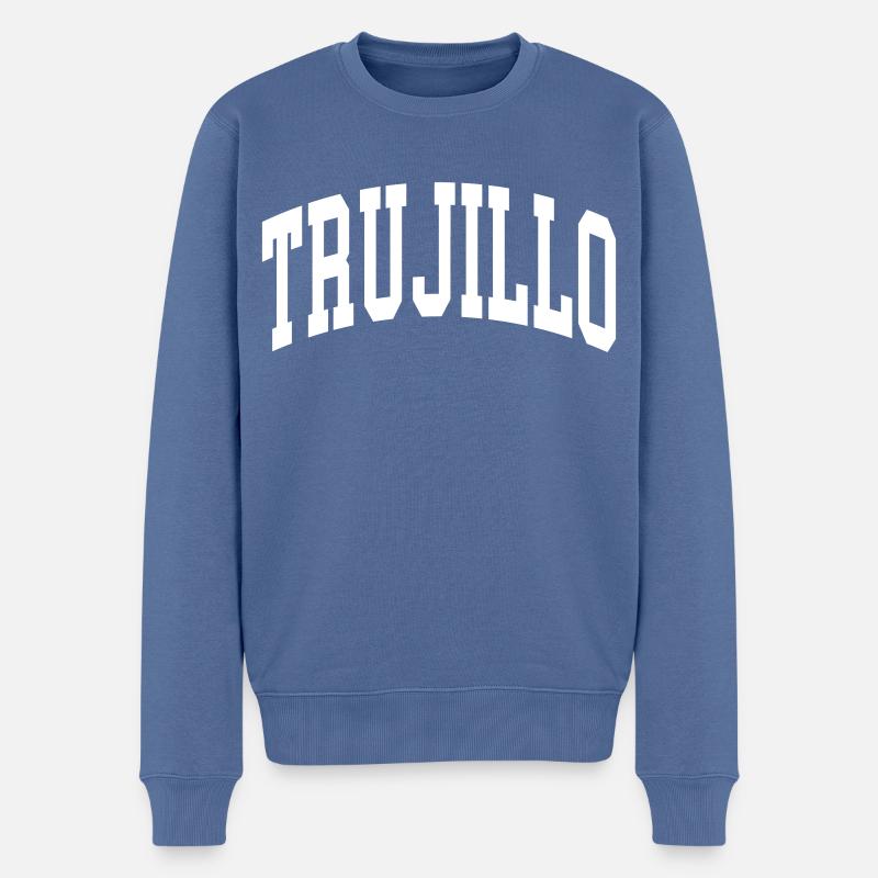 Trujillo - Männer Premium Bio Pullover - Taubenblau