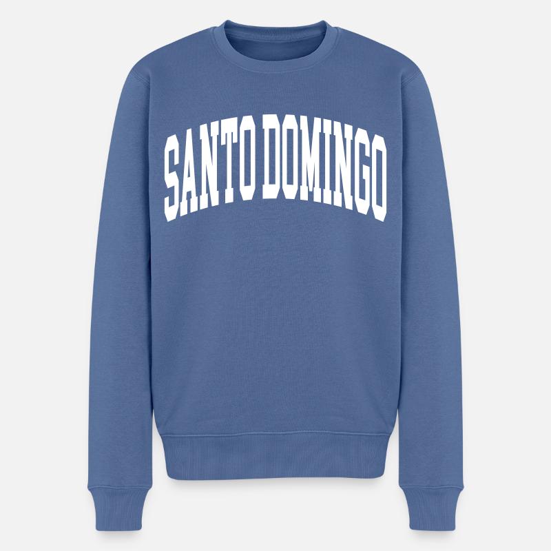 Santo Domingo - Männer Premium Bio Pullover - Taubenblau