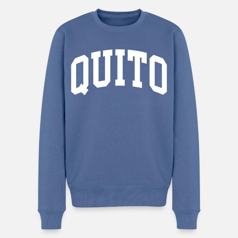Quito - Pull Premium bio Homme - bleu pigeon