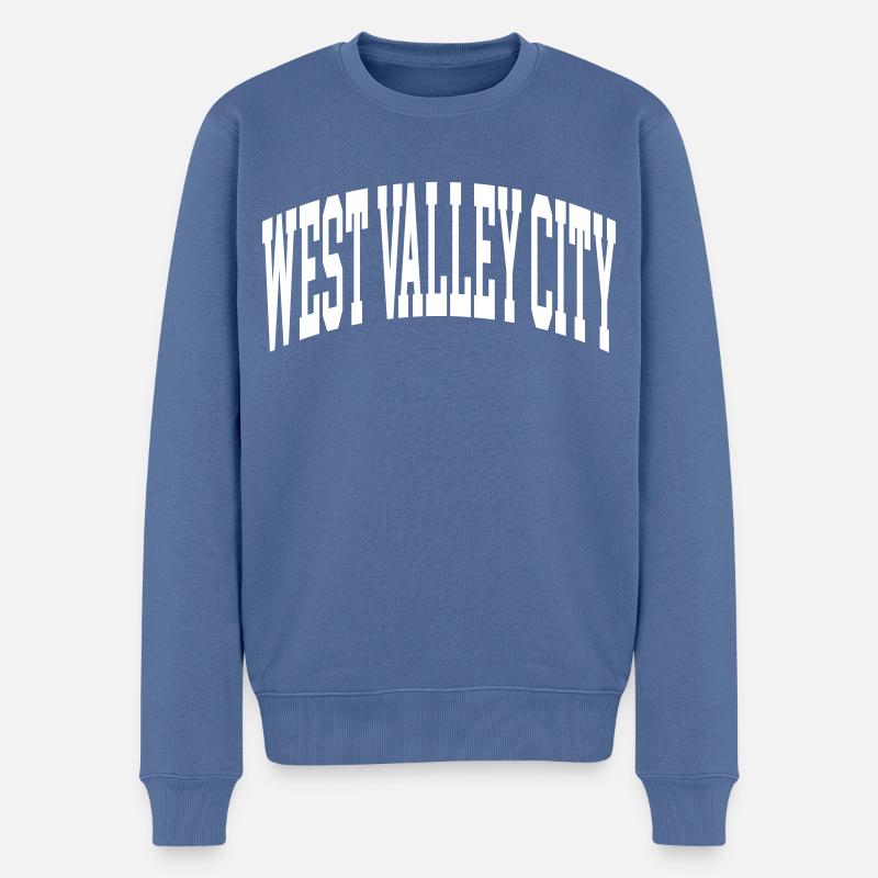 West Valley City - Männer Premium Bio Pullover - Taubenblau
