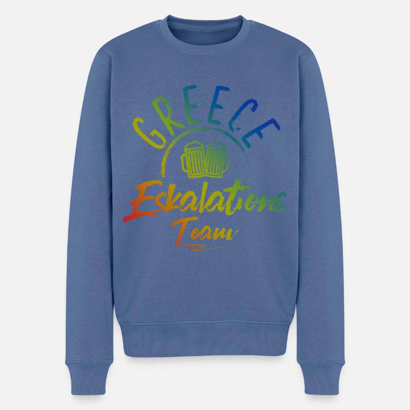 Grèce Escalade - Pull Premium bio Homme - bleu pigeon