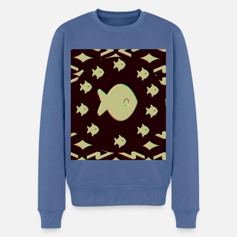 Aquarium - Männer Premium Bio Pullover - Taubenblau