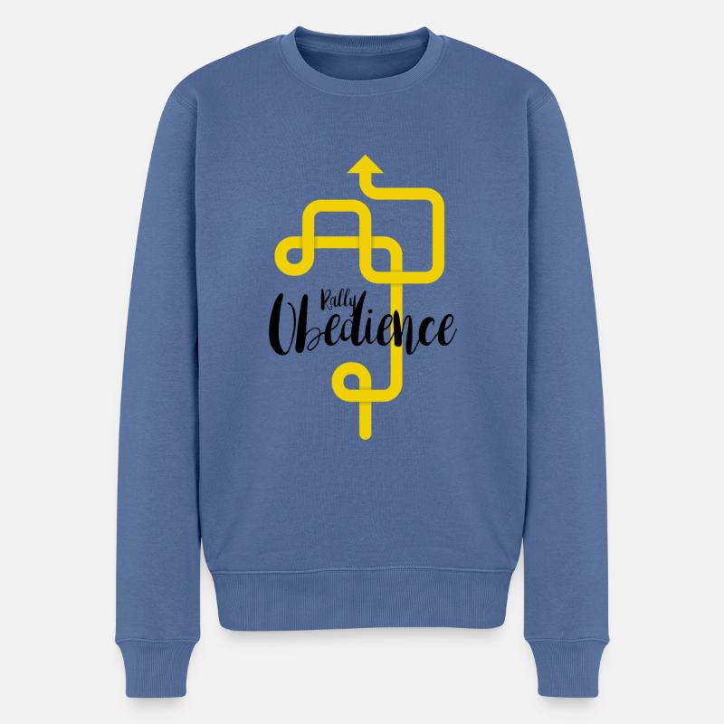 Rally Obedience - Männer Premium Bio Pullover - Taubenblau
