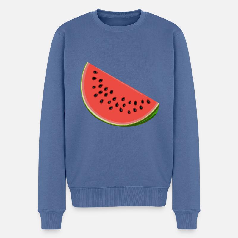 Pastèque aux graines - Pull Premium bio Homme - bleu pigeon