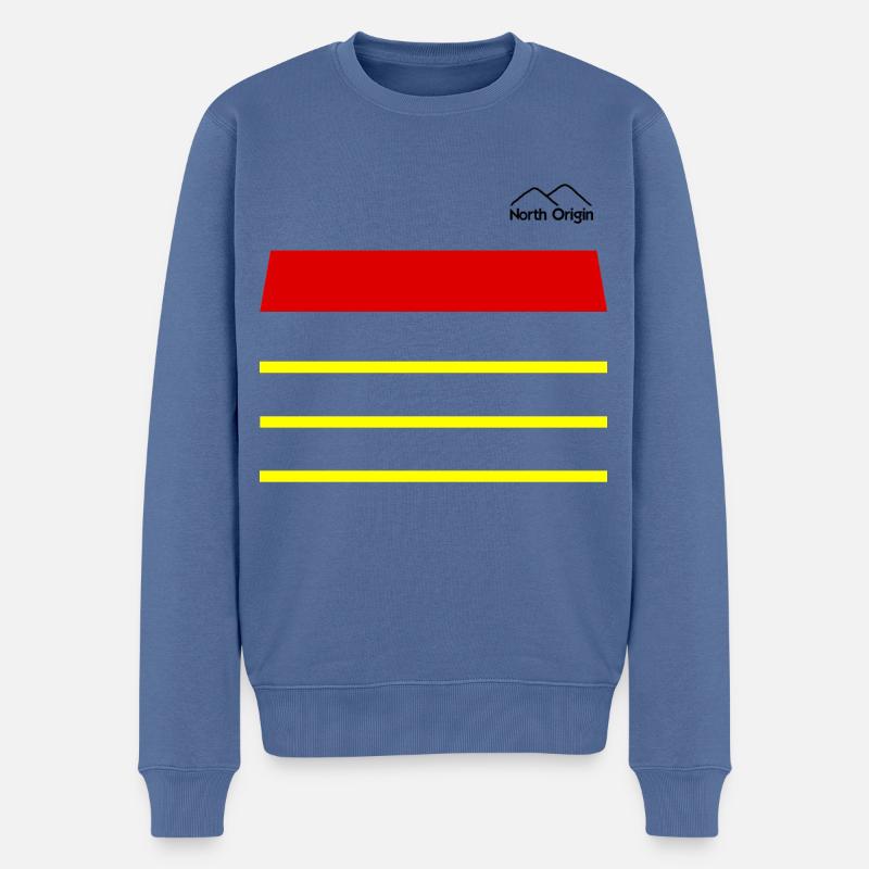 Vintage 98 Linse - Männer Premium Bio Pullover - Taubenblau