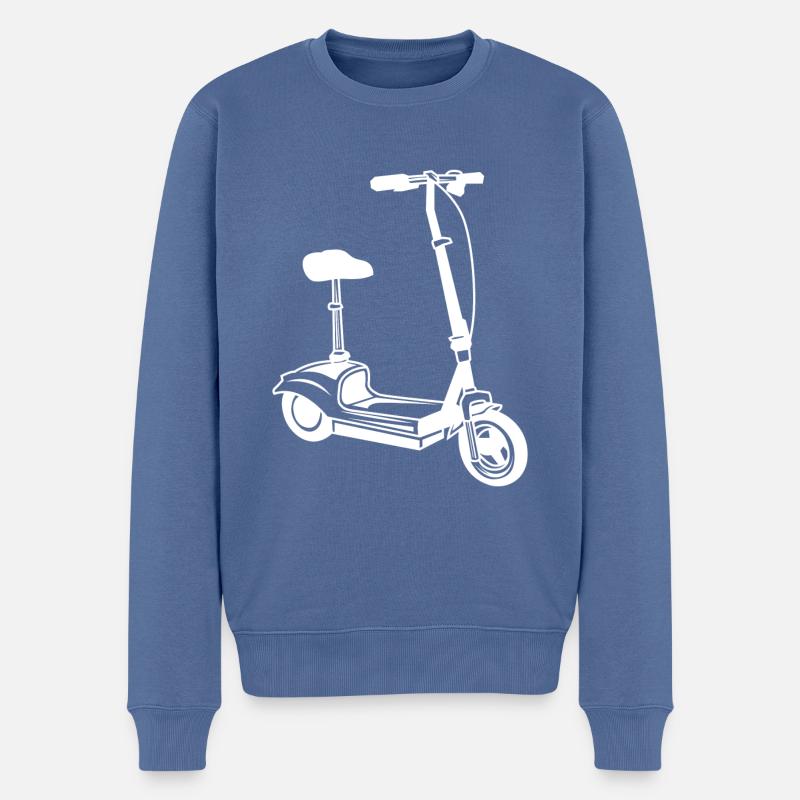 E Scooter Vélo électrique - Pull Premium bio Homme - bleu pigeon