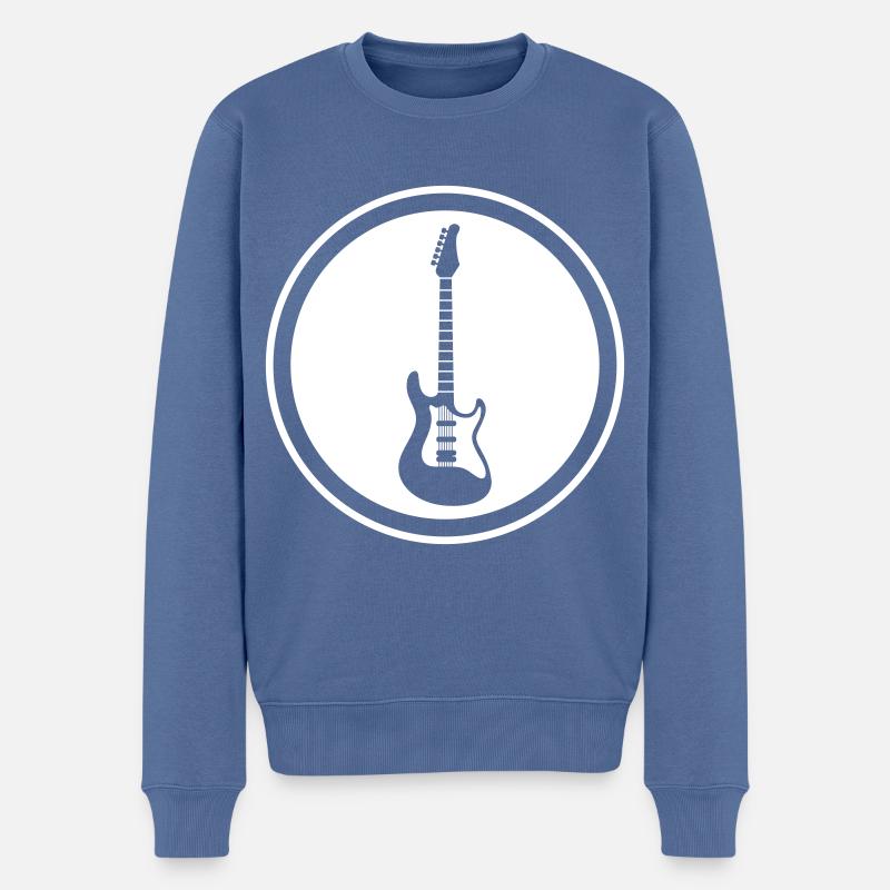 Gitarre Symbol - Männer Premium Bio Pullover - Taubenblau