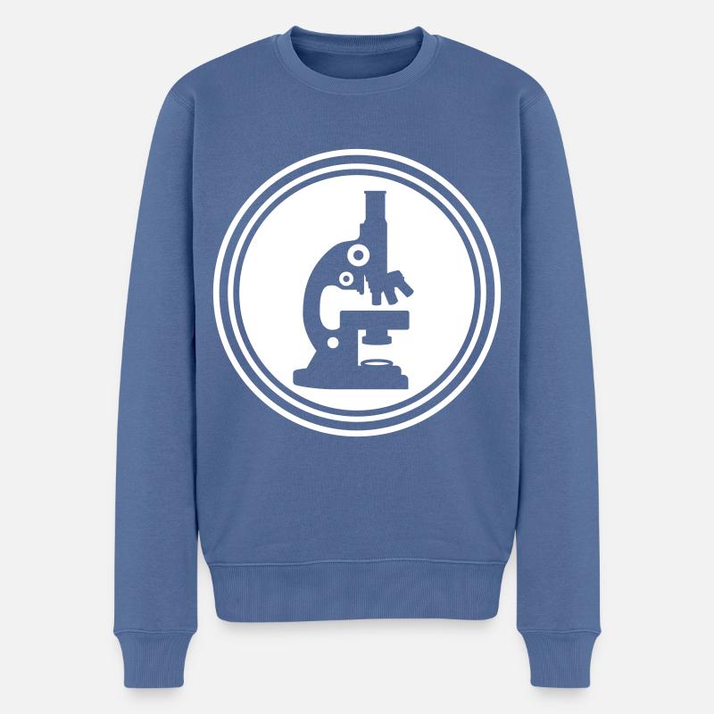 Icône d’icône de microscope - Pull Premium bio Homme - bleu pigeon
