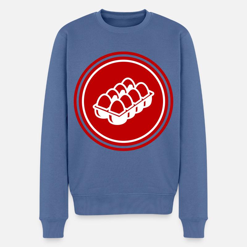 Eier symbol - Männer Premium Bio Pullover - Taubenblau