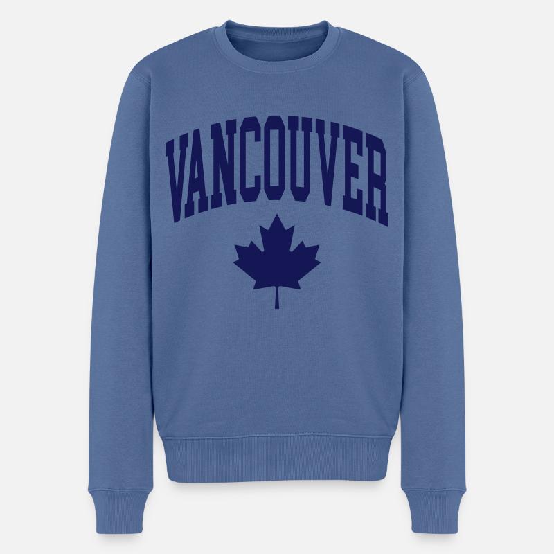 Vancouver - Pull Premium bio Homme - bleu pigeon