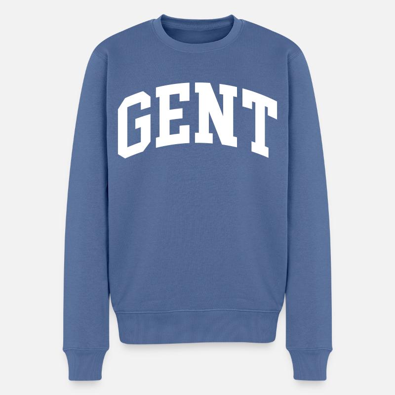 Gent - Männer Premium Bio Pullover - Taubenblau