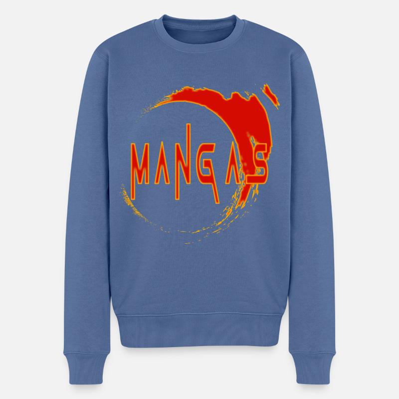 Mangas - Pull Premium bio Homme - bleu pigeon