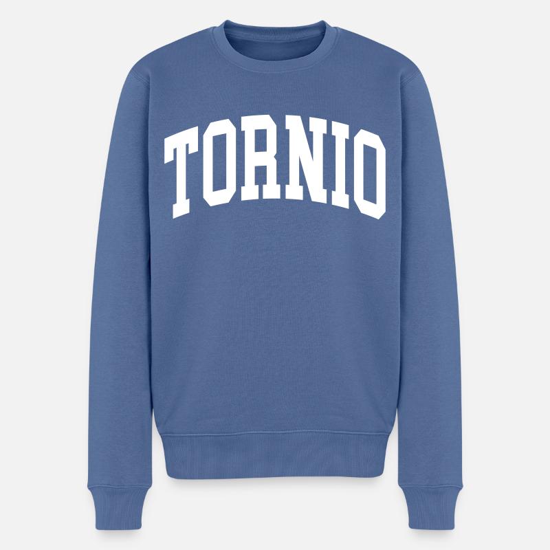 Tornio - Männer Premium Bio Pullover - Taubenblau