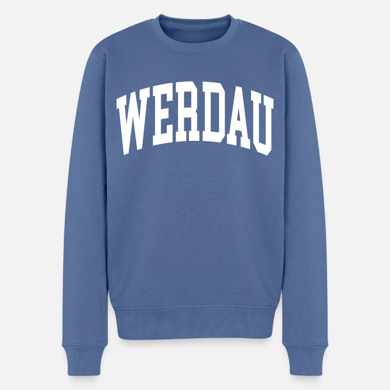 Werdau - Pull Premium bio Homme - bleu pigeon