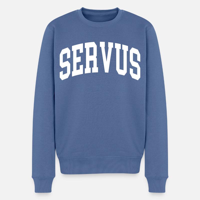 Servus - Pull Premium bio Homme - bleu pigeon
