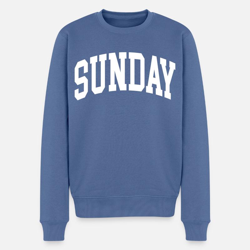 Sunday - Männer Premium Bio Pullover - Taubenblau