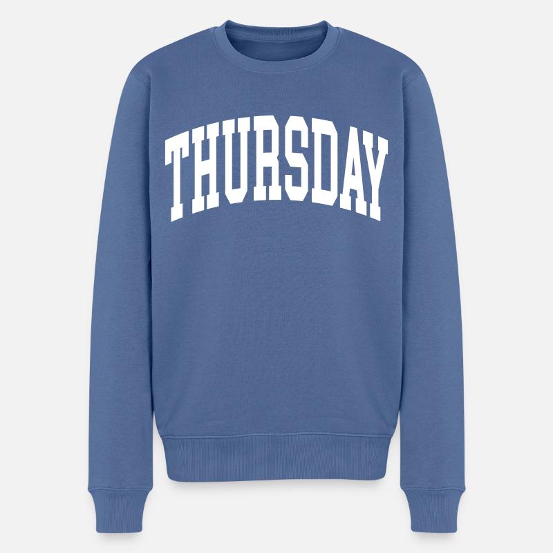 Thursday - Männer Premium Bio Pullover - Taubenblau