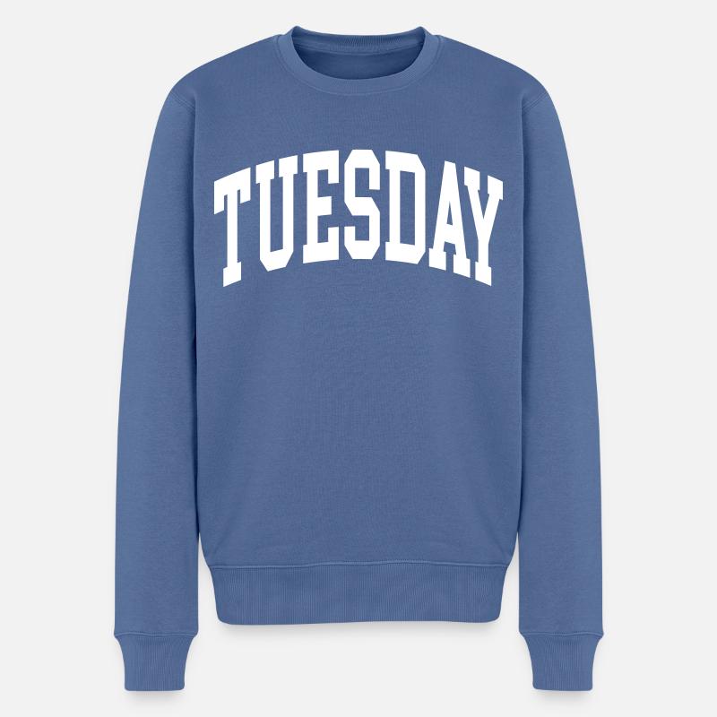 Tuesday - Männer Premium Bio Pullover - Taubenblau