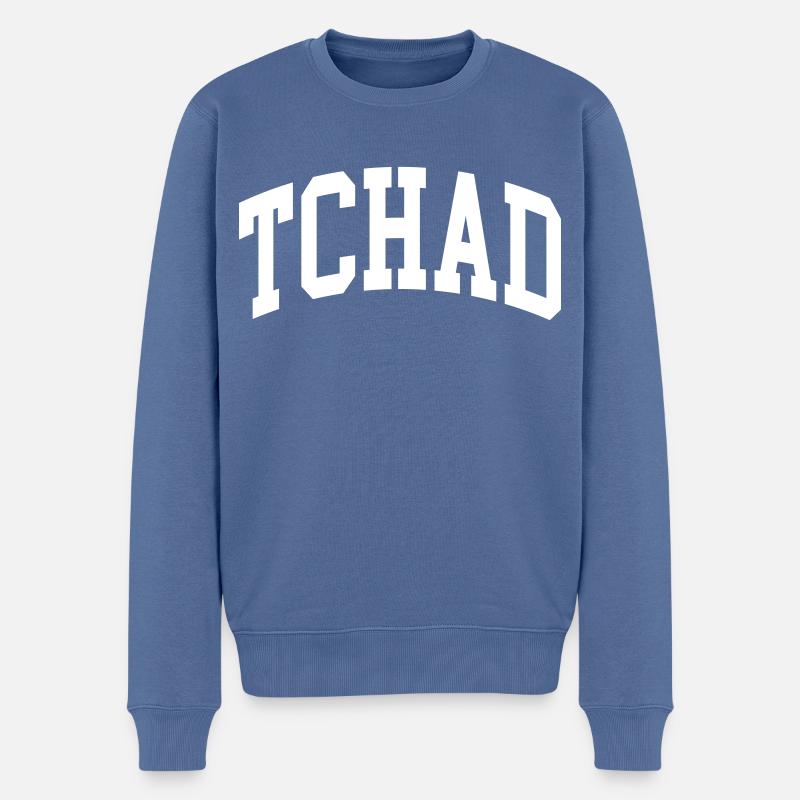 Tschad - Männer Premium Bio Pullover - Taubenblau