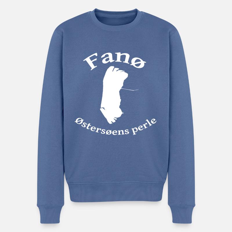 Fanø Østersøens perle - Männer Premium Bio Pullover - Taubenblau