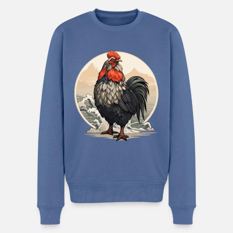 Coq - Pull Premium bio Homme - bleu pigeon