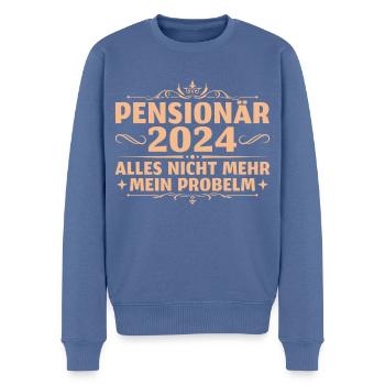 Pension 2024 Nicht mein Problem Pensionär - Männer Premium Bio Pullover - Taubenblau - Vorne - Nico (187cm)