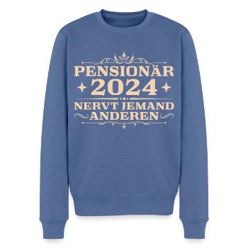 Pensionär 2024 Nervt jemand anderen - Männer Premium Bio Pullover - Taubenblau - Vorne - Nico (187cm)