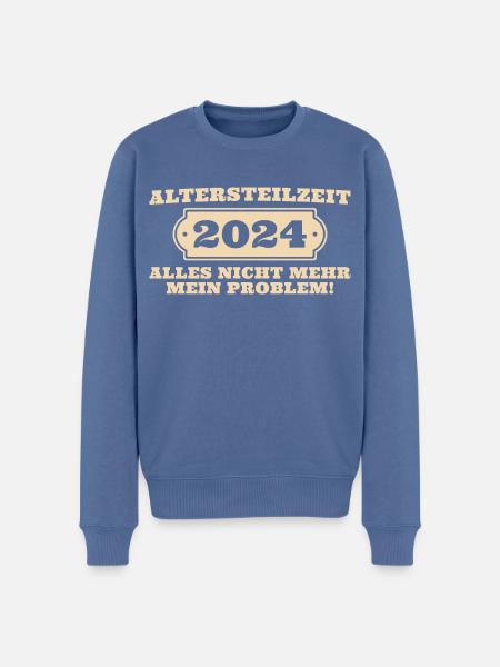 Ruhestand 2024 Altersteilzeit - Männer Premium Bio Pullover - Taubenblau