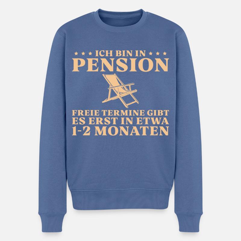 Pension Renteneintritt Beamter Pensionär - Männer Premium Bio Pullover - Taubenblau