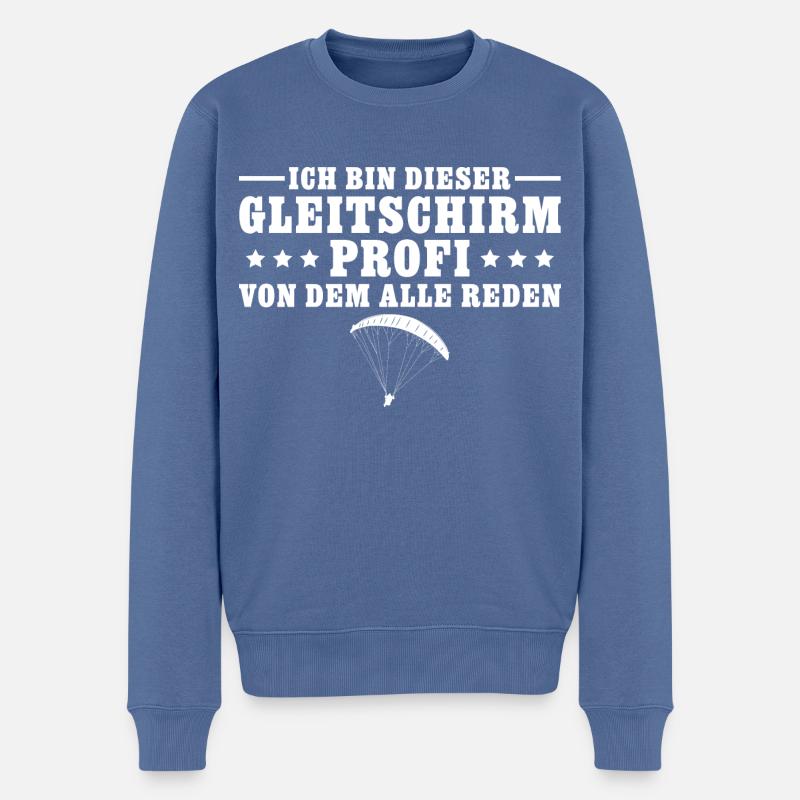Gleitschirm Profi von dem alle reden - Männer Premium Bio Pullover - Taubenblau