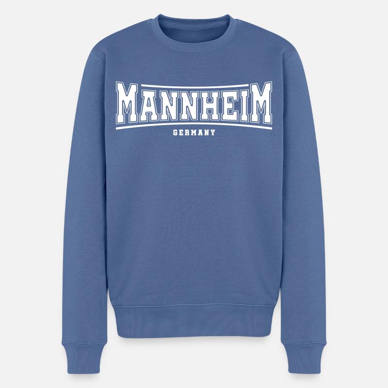 mannheim germany - Männer Premium Bio Pullover - Taubenblau