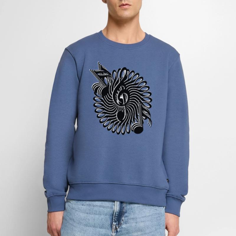 Note keys and notes pattern Men's Premium Organic Jumper