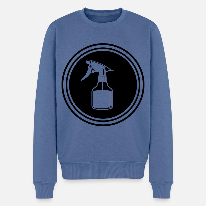 Icône Coiffeur - Pull Premium bio Homme - bleu pigeon