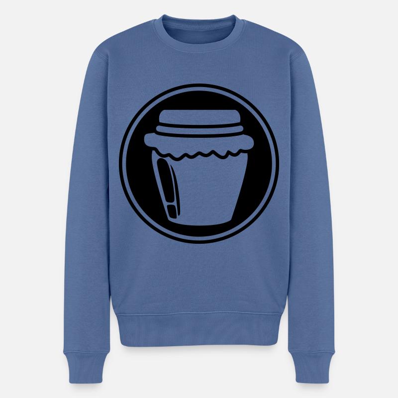 Symbole de confiture de miel - Pull Premium bio Homme - bleu pigeon