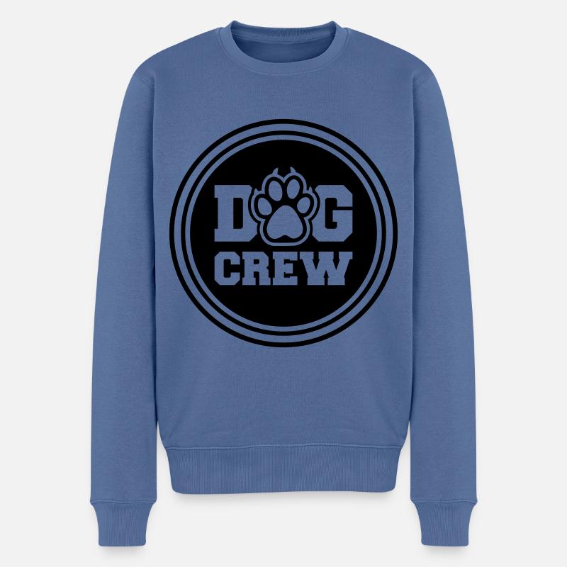 Dog Crew - Männer Premium Bio Pullover - Taubenblau