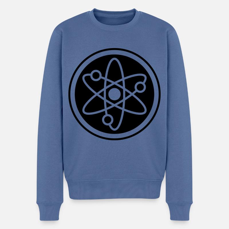 Atom Symbol - Männer Premium Bio Pullover - Taubenblau